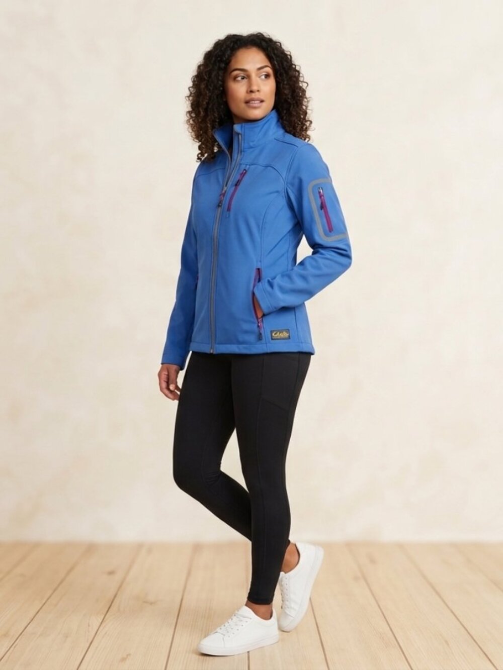 Cabela's Blue Softshell Jacket Size Medium 5-Pocket Technical Water Resistant